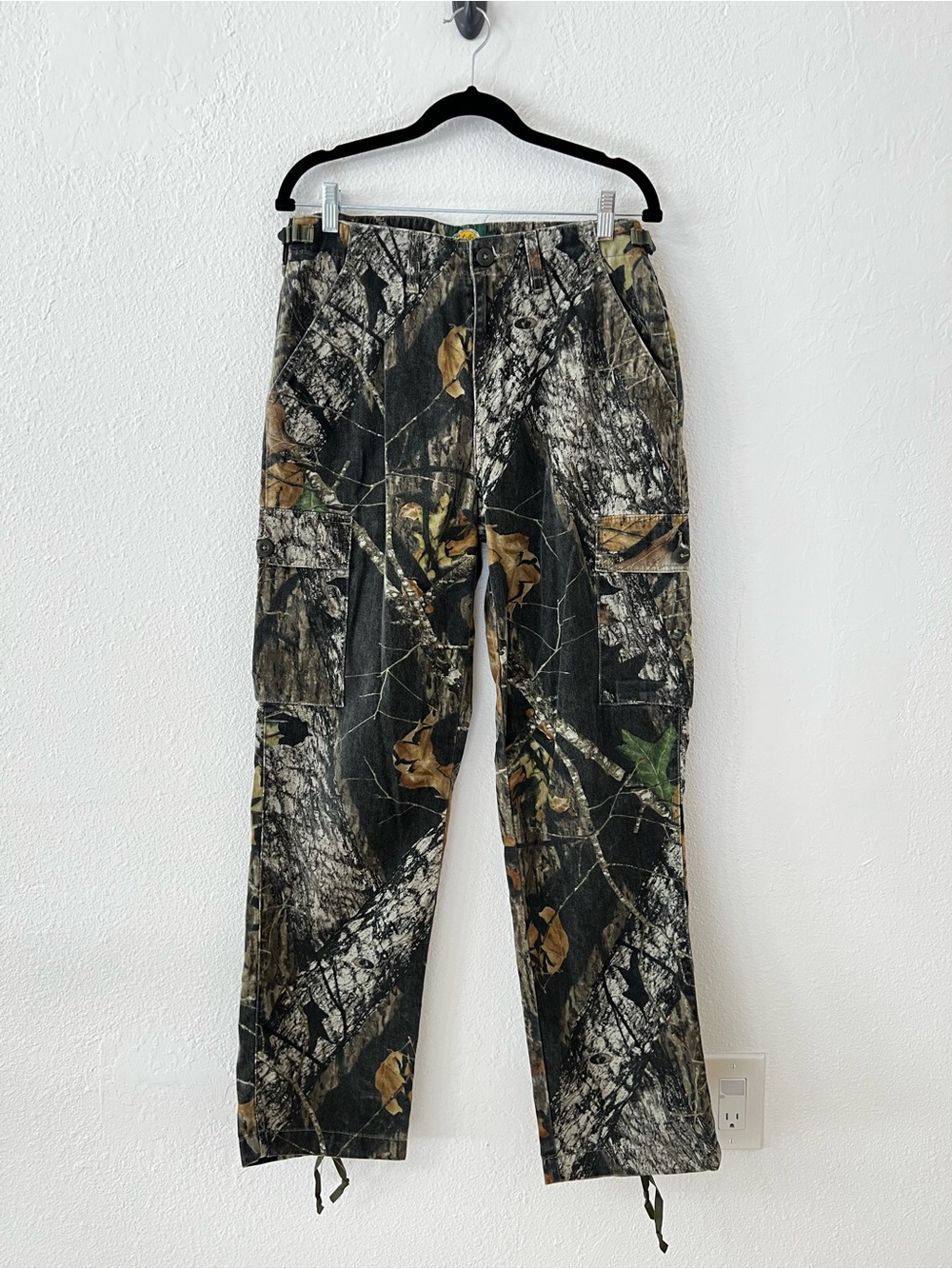Cabela's Pants Men 30Reg Khakis Camo Mossy Oak Break Up Field Hunt Cargo Pockets